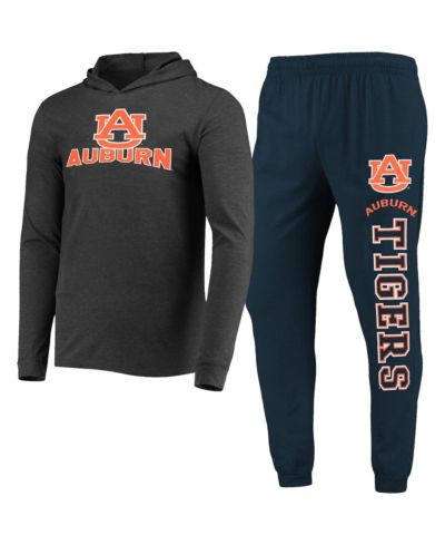 Мужской комплект из худи с длинным рукавом и брюк джоггеров Concepts Sport Navy, Charcoal Auburn Tigers Meter