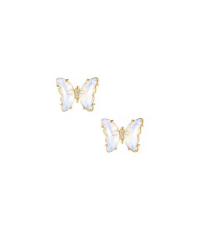 ETTIKA Серьги-гвоздики с кристаллами и напылением 18k Gold-Plated Crystal Butterfly