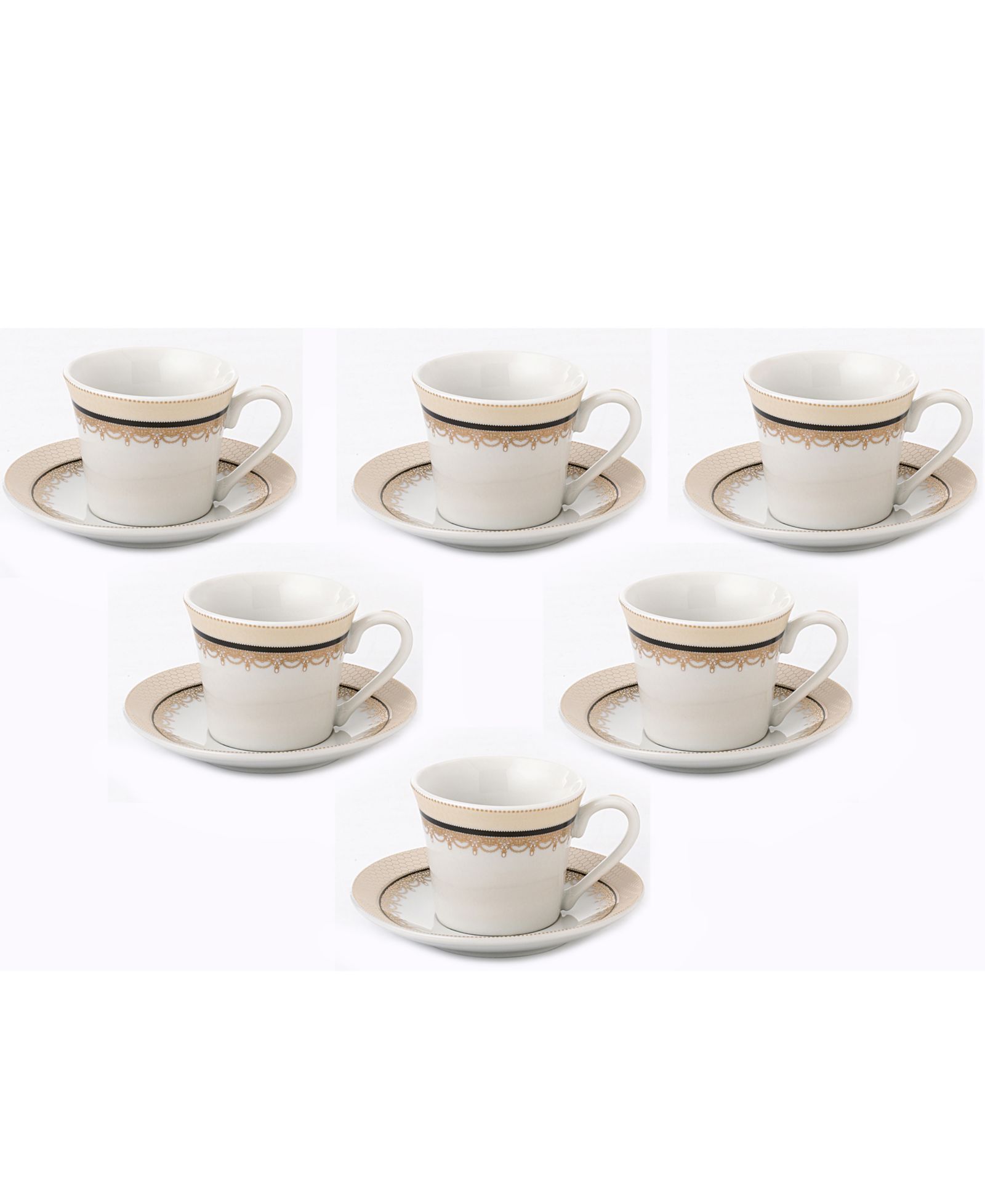 Набор для чаепития Lorren Home Trends Floral Espresso, 12 предметов