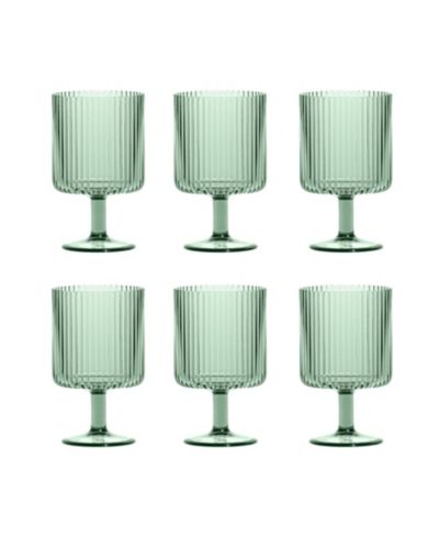 Abode Homewares Mesa Stacking Goblet Premium Acrylic Glasses, Set of 6