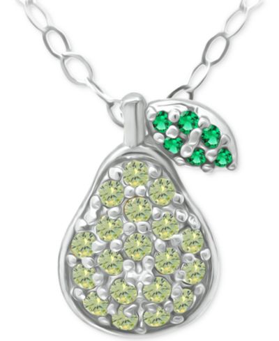 Подвеска Giani Bernini Pear с лимонно-зеленым кварцем