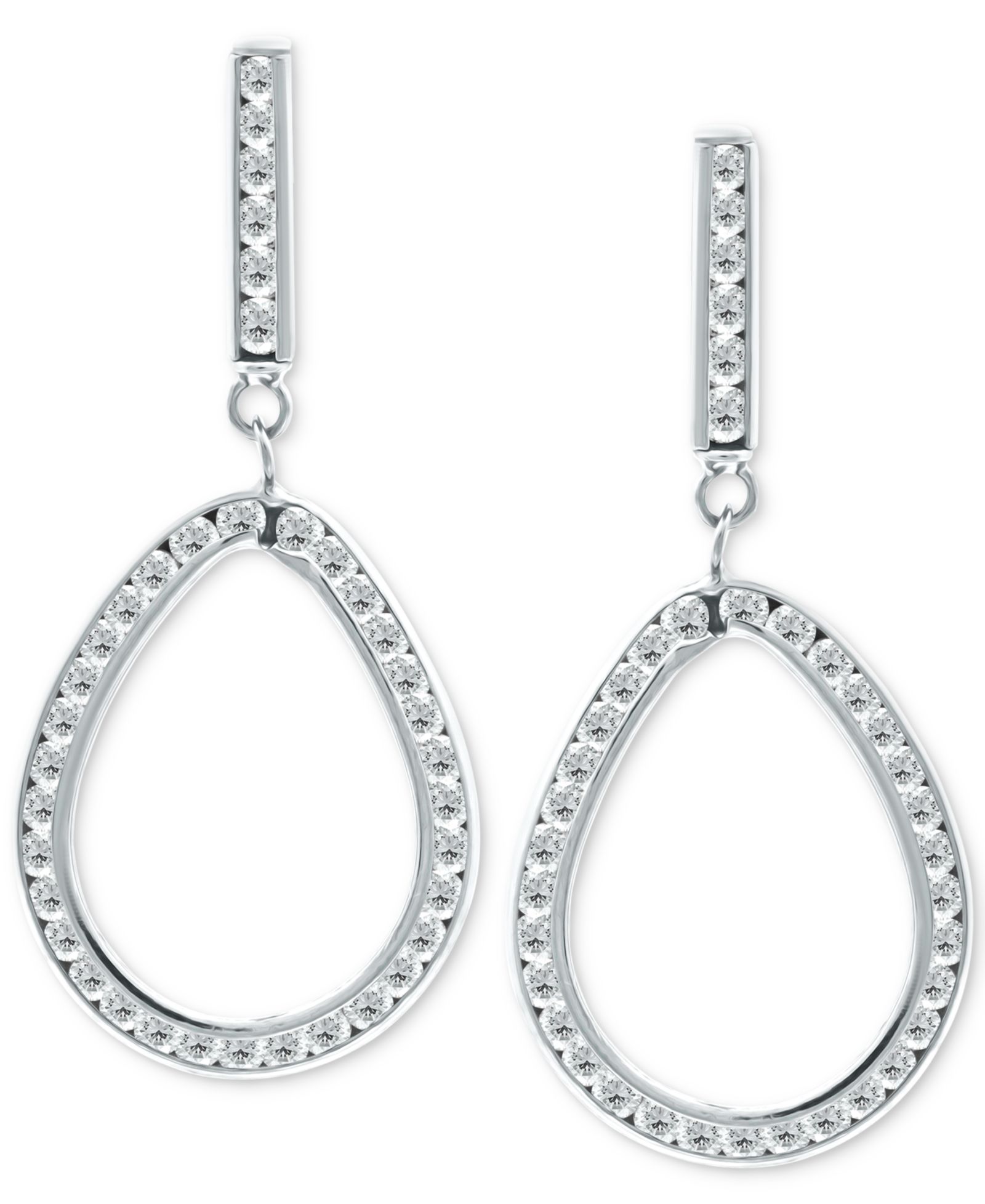 Серьги Giani Bernini Cubic Zirconia Open Teardrop Drop