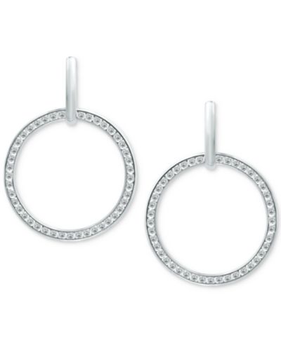 Giani Bernini Серьги-подвески Circle из фианитов
