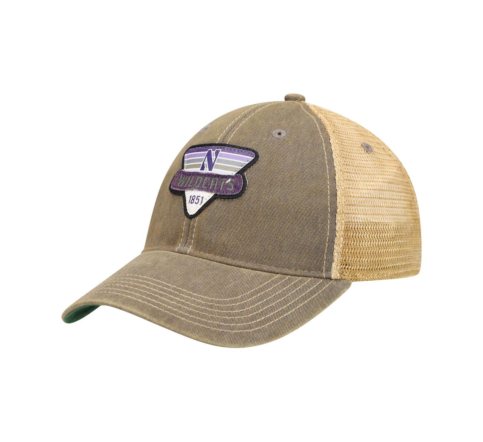 Мужская кепка Legacy Athletic Gray Northwestern Wildcats Legacy Point Old Favorite Trucker Snapback Hat