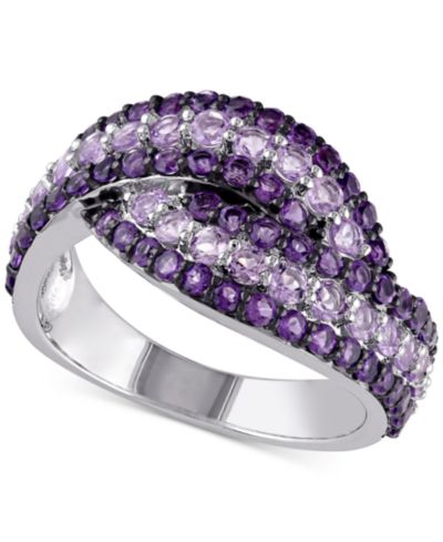 Кольцо Michael Aram Amethyst & Rose De France Swirl в Sterling Silver