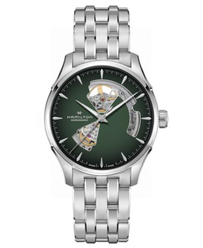 Hamilton Мужские автоматические часы Jazzmaster Open Heart в стальном браслете, 40mm