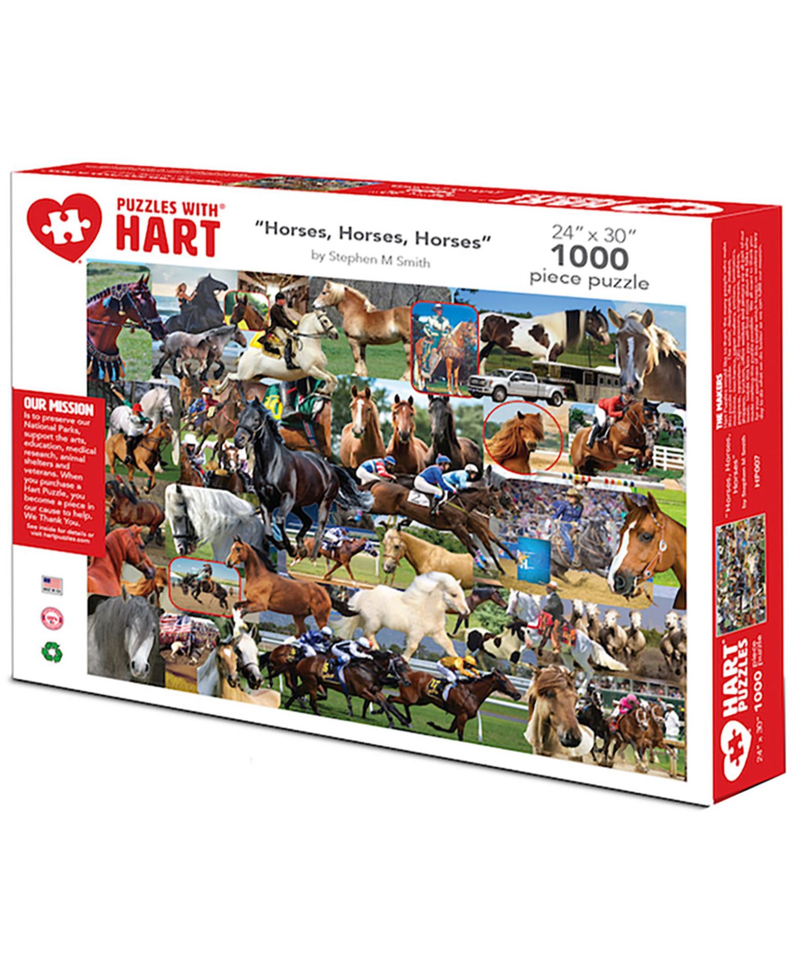 Hart Puzzles Набор пазлов Horses 24" x 30" By Steve Smith, 1000 элементов