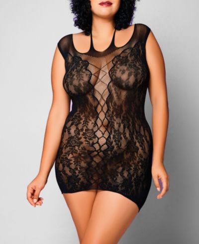 iCollection Женская шимиза Magnolia All Sheer Queen Size в дизайне hosiery