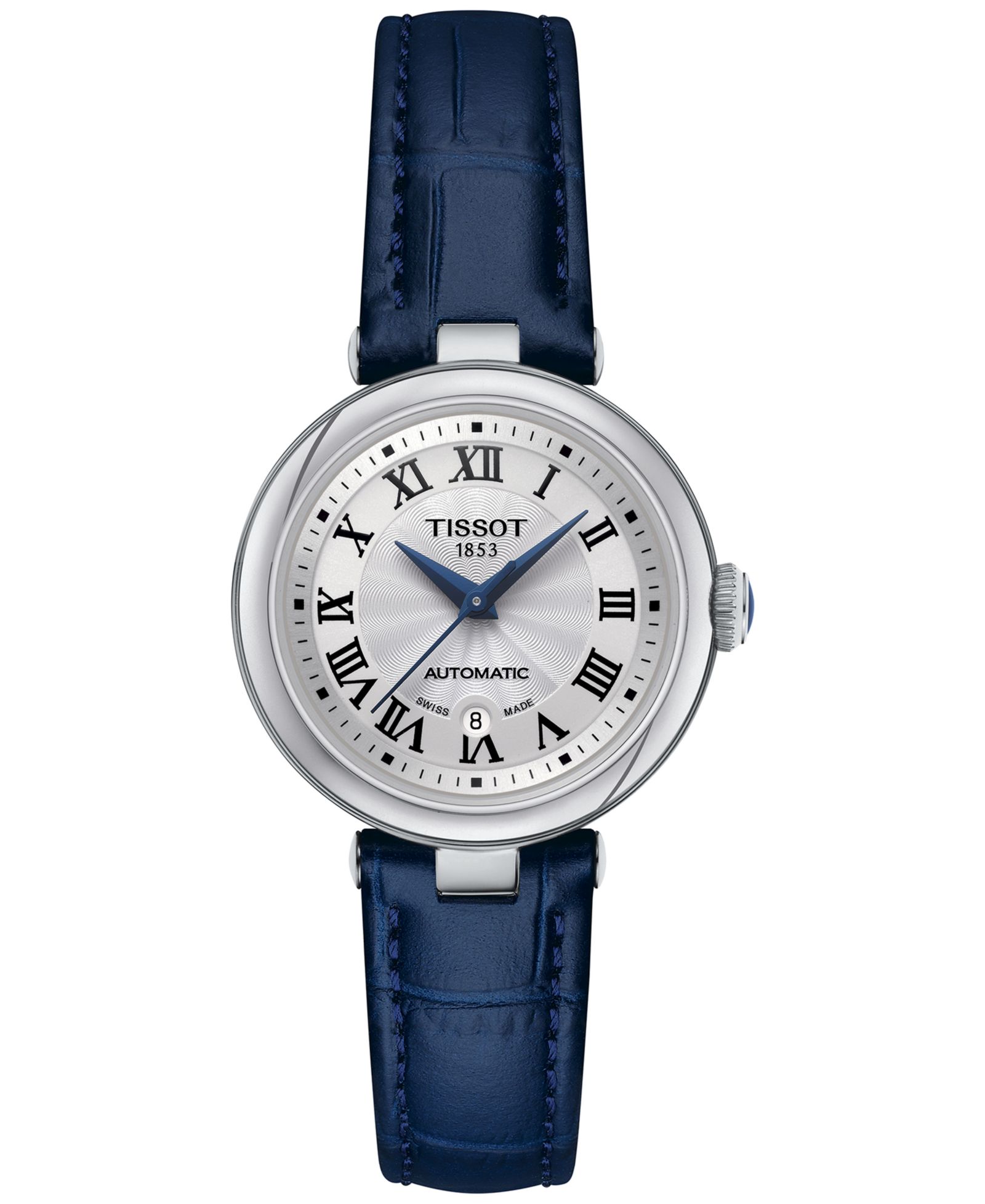 Часы Tissot Women's Swiss Automatic Bellissima Blue Leather Strap 29mm