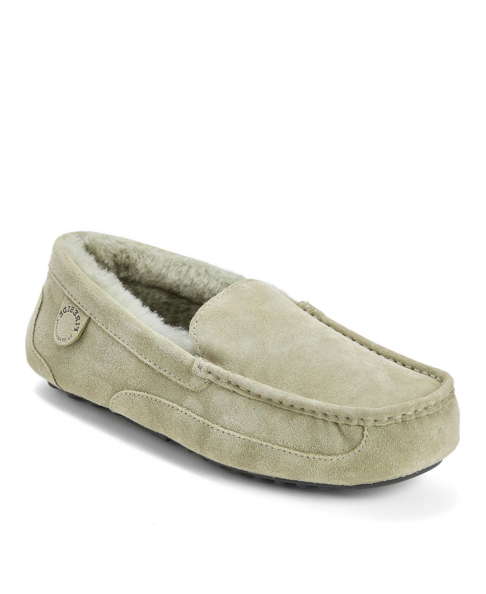 Dearfoams Men's Melbourne Genuine Shearling Moccasin Slipper