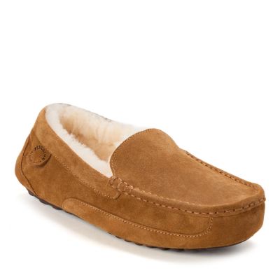 Мужские мокасины Dearfoams Fireside By Melbourne из натурального меха