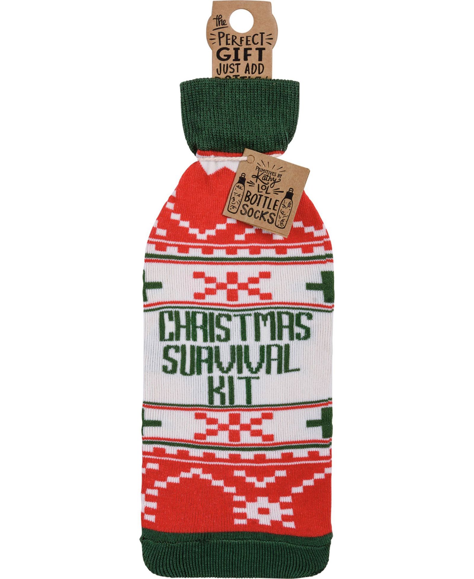 Primitives by Kathy Christmas Survival Kit Bottle Sock