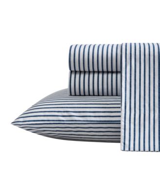 Nautica Harmead Cotton Percale 4-Piece Sheet Set, Queen