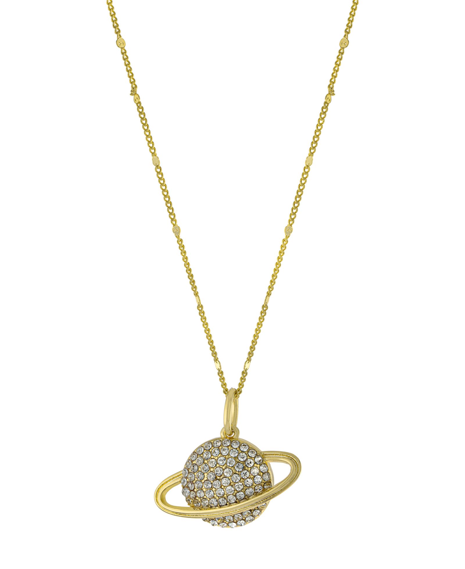 Женское ожерелье с кулоном Clear Crystal Saturn