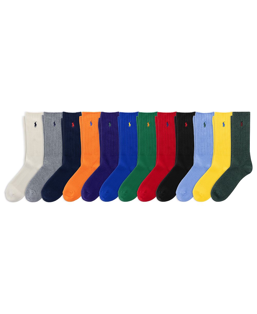 Polo Ralph Lauren Men's Crew Socks, 12-Pack