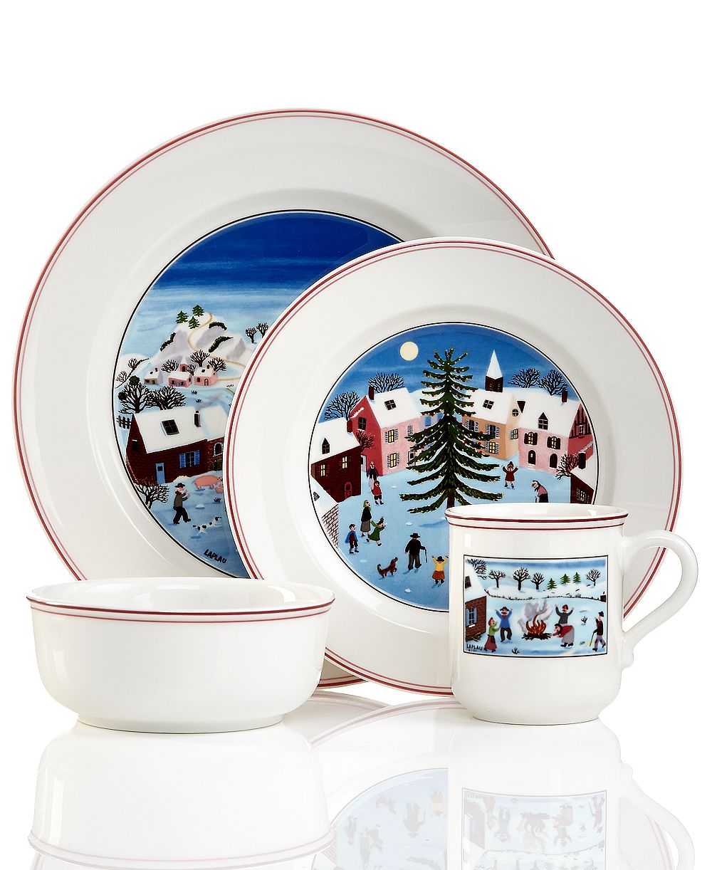 Villeroy & Boch Naif Christmas сервировка на 4 персоны