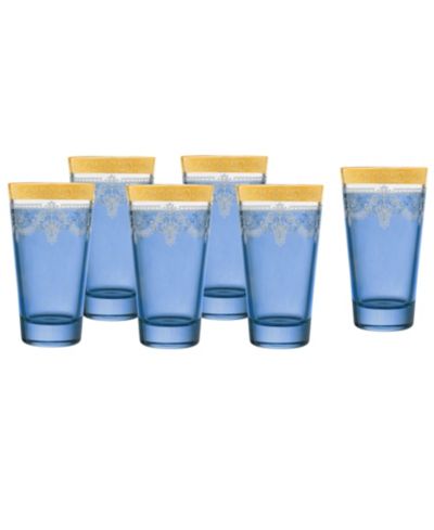Lorren Home Trends Highball Band Glasses, Set of 6