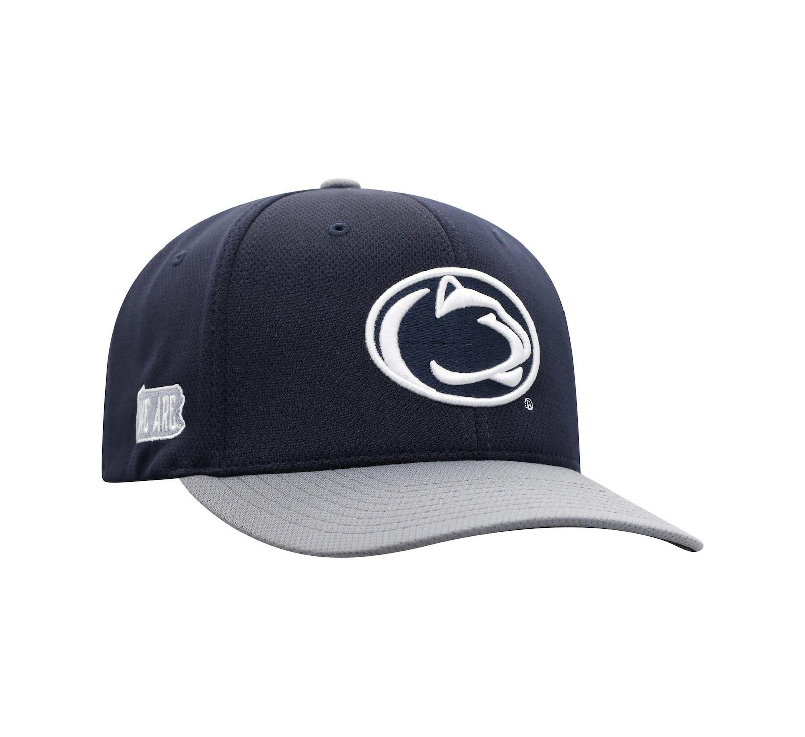 Men's Top of the World Navy, Gray Penn State Nittany Lions Two-Tone Reflex Hybrid Tech Flex Hat