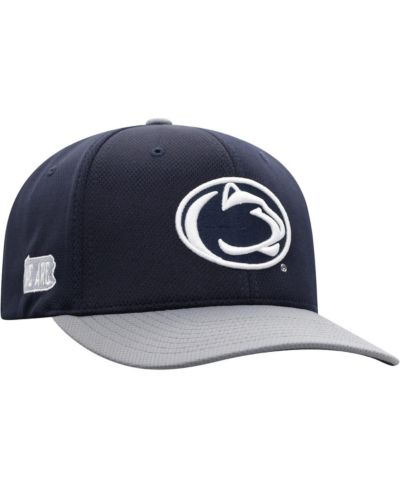 Мужская кепка Top of the World Navy, Gray Penn State Nittany Lions Two-Tone Reflex Hybrid Tech Flex