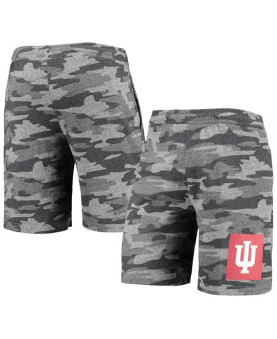 Men's Concepts Sport Charcoal, Gray Indiana Hoosiers Camo Backup Terry Jam Lounge Shorts