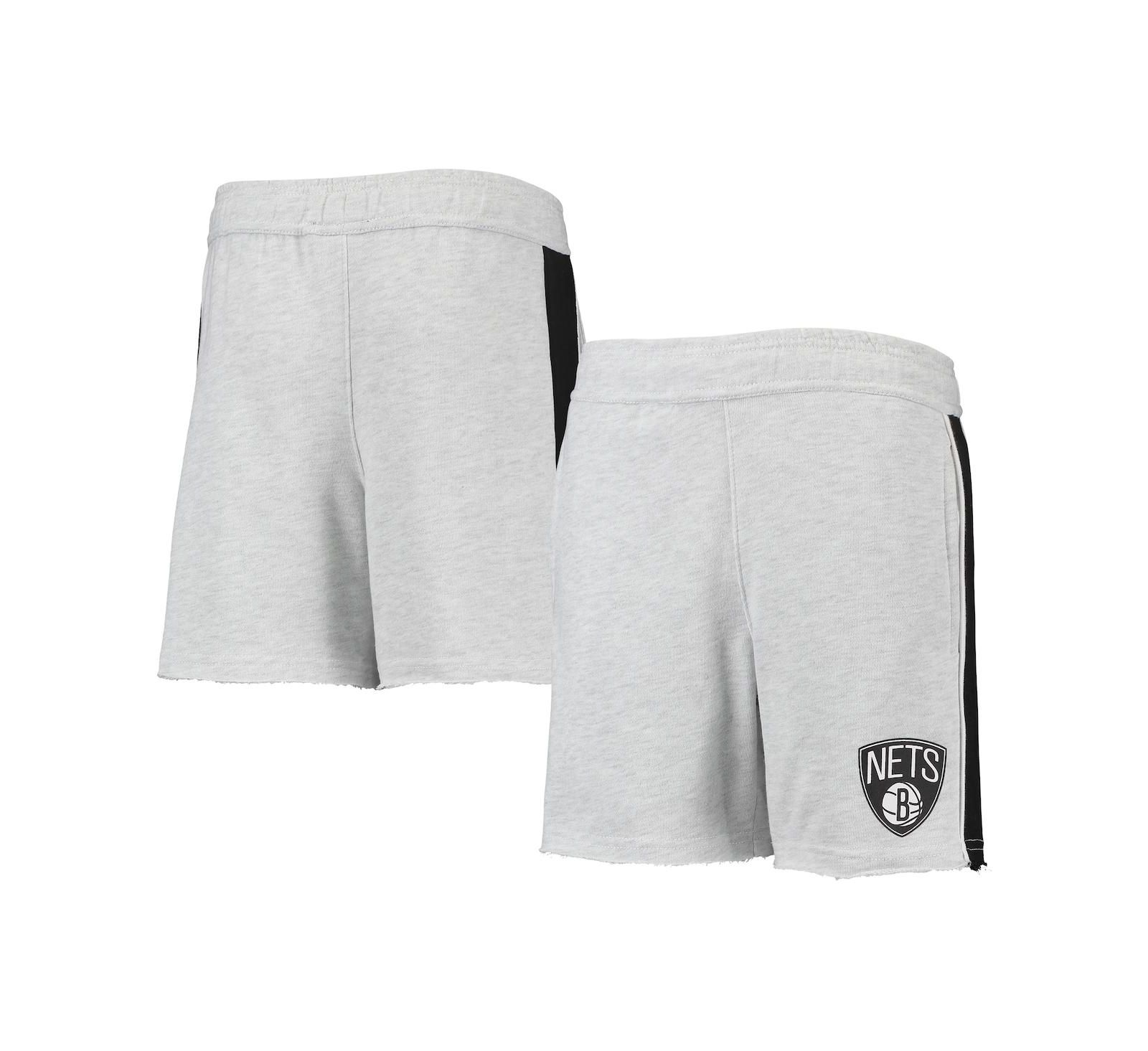 Big Boys Heathered Gray Brooklyn Nets Wingback Shorts