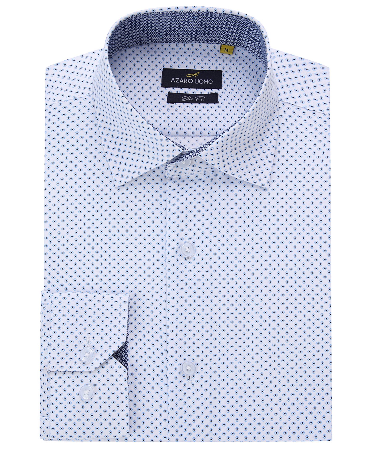 Мужская рубашка Azaro Uomo Business Geometric Long Sleeve Button Down