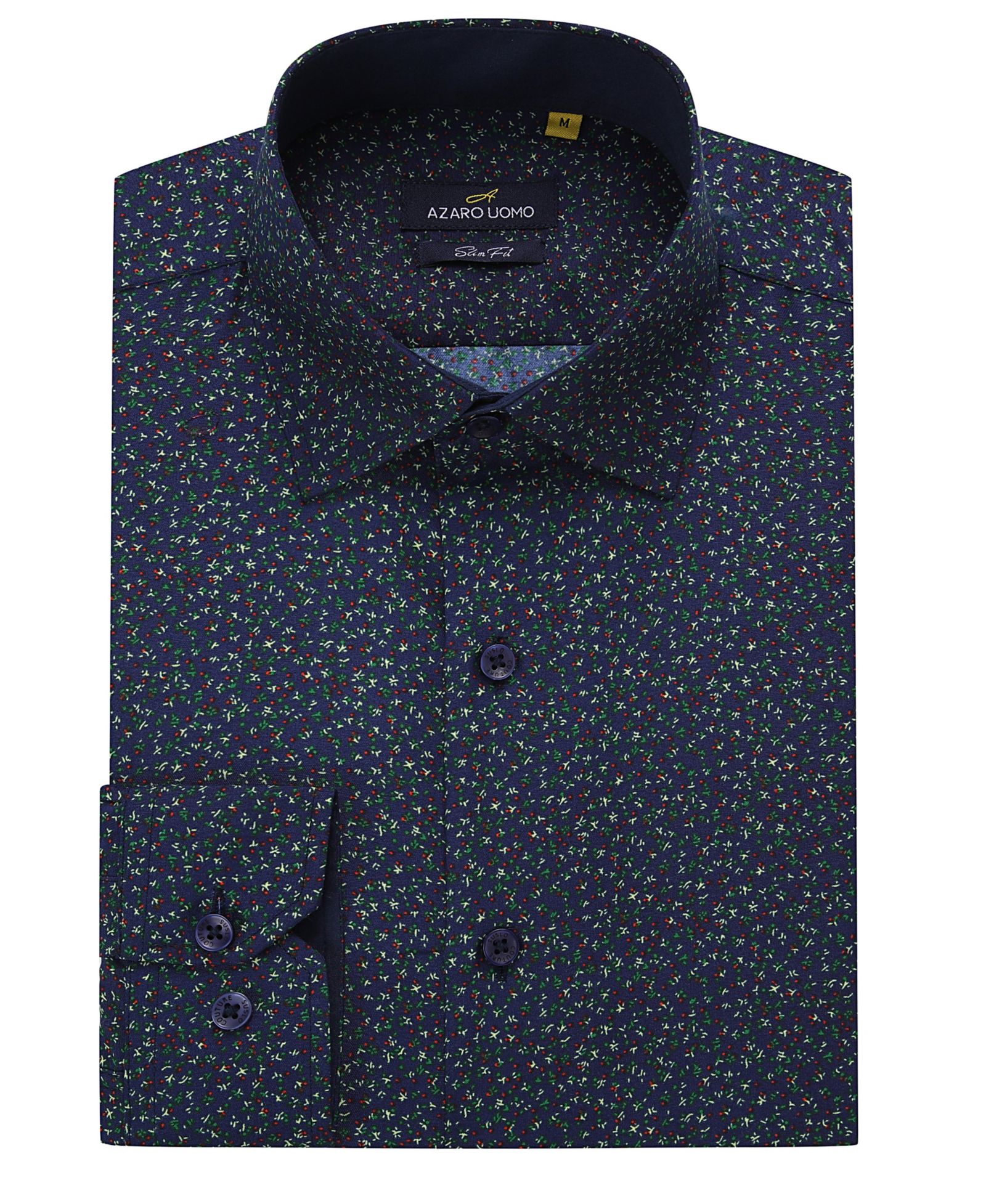 Мужская рубашка Azaro Uomo Business Geometric с длинным рукавом