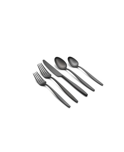 Комплект столовых приборов Cambridge Silversmiths Nylah из черного сатина, 20 предметов