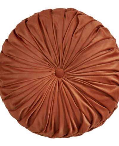 Декоративная бархатная подушка Saro Lifestyle Pintuck, 14" x 14"
