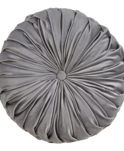 Декоративная бархатная подушка Saro Lifestyle Pintuck, 14" x 14"