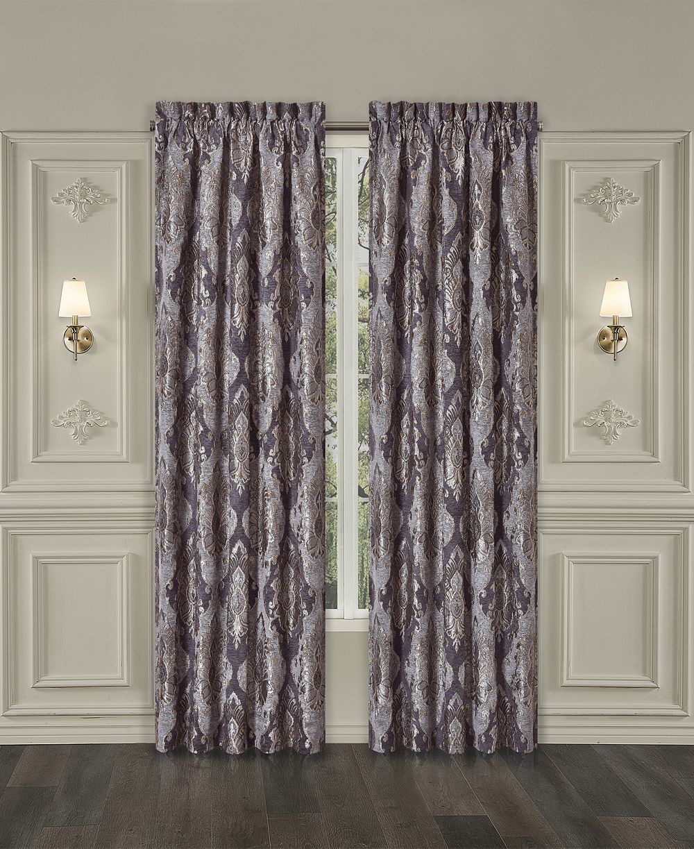 Five Queens Court Dominique 4-Pc. Window Panel Set, 50" x 95"