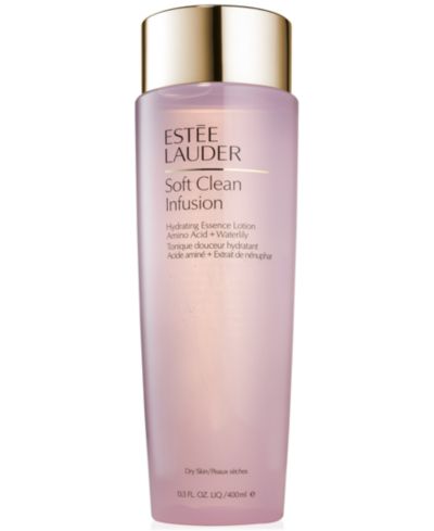 Estée Lauder Soft Clean Infusion Hydrating Skin Essence Face Lotion Toner с аминокислотами и кувшинкой, 13.5 fl oz.