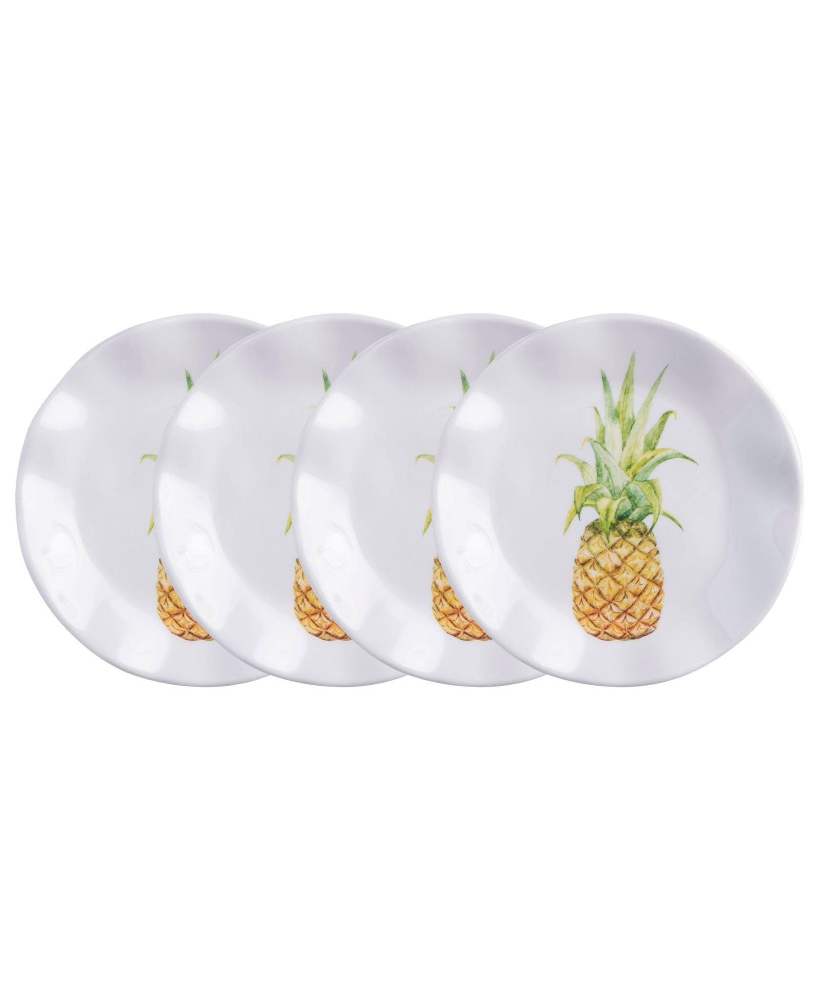 Q Squared Melamine Aloha 5.5" тарелки Canape, набор из 4 шт.