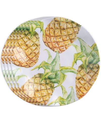 Набор обеденных тарелок Q Squared Melamine Aloha 10.5", 4 штуки