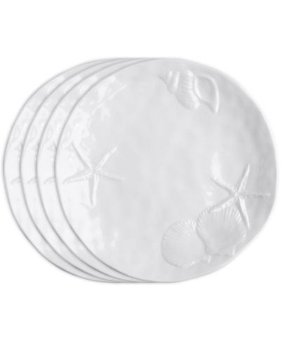 Q Squared Melamine Sea Life 11" Dinner Plates, Set of 4