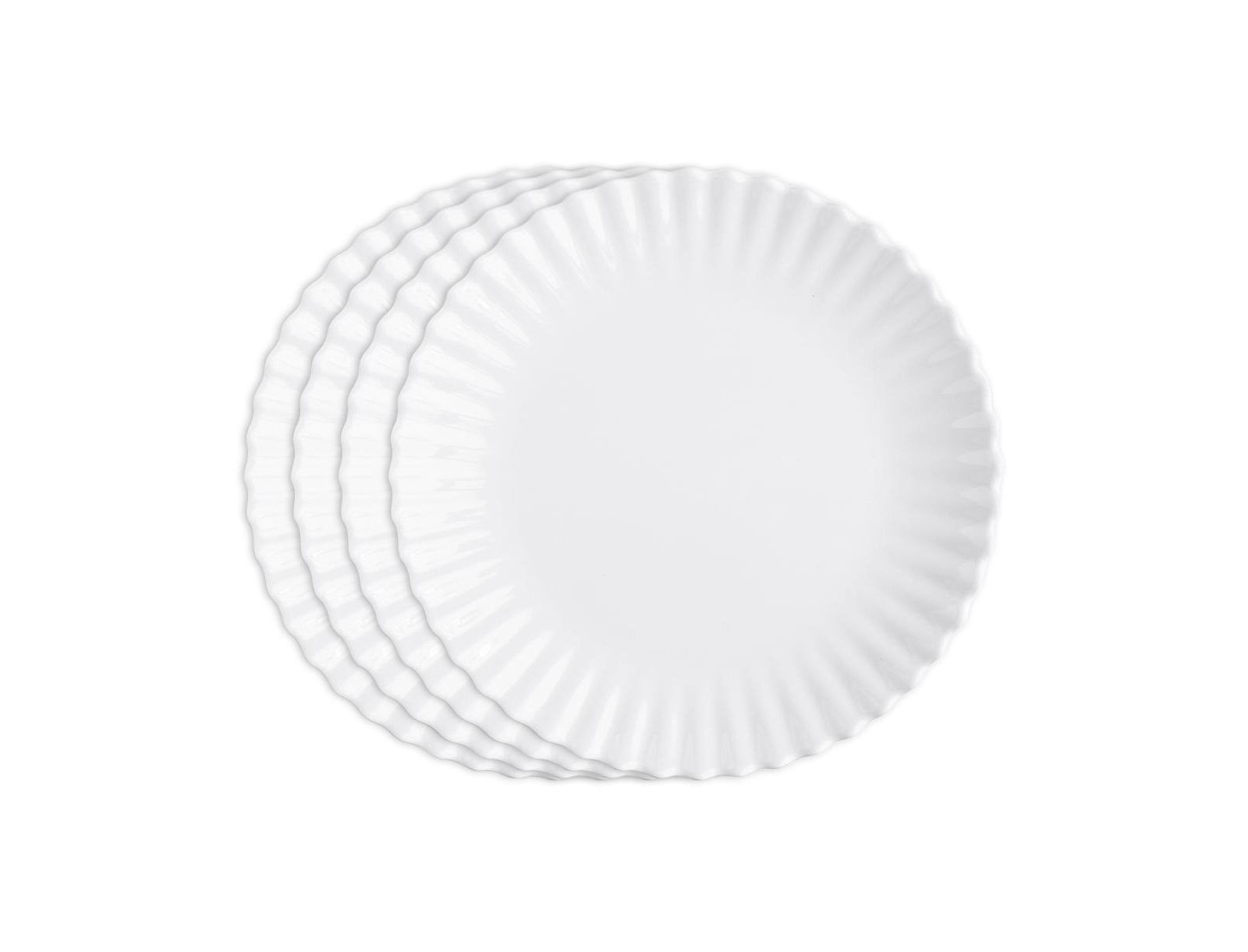 Q Squared Melamine Patio Luxe Lightweight 11" Dinner Plates, Set of 4
