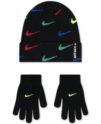 Nike Boys' 8-20 Swoosh Repeat Beanie and Gloves, 2-Piece Set