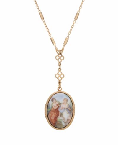 Женское ожерелье с медальоном Victorian Art Locket Necklace