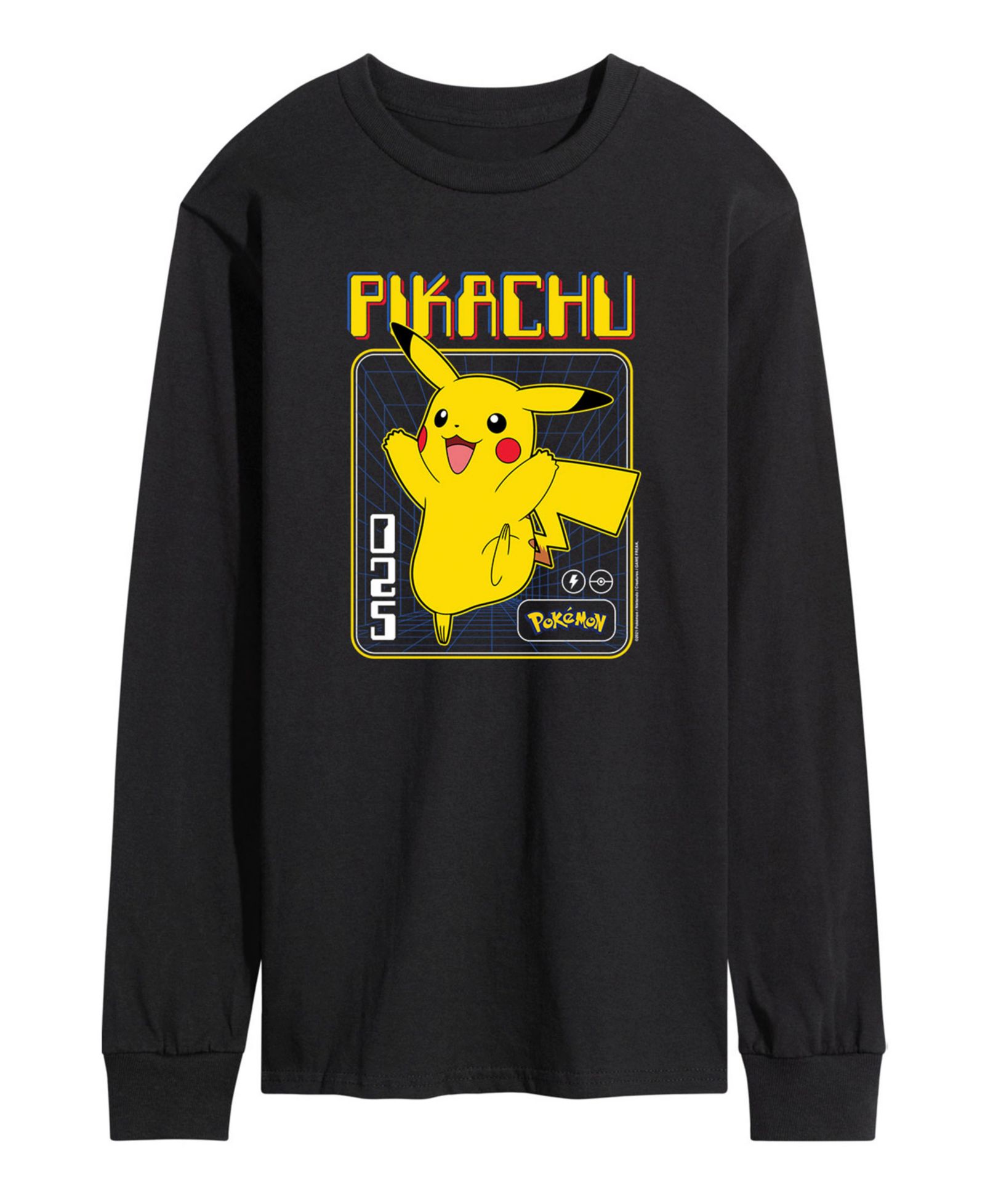 Men's Pokemon Pikachu Long Sleeve T-shirt