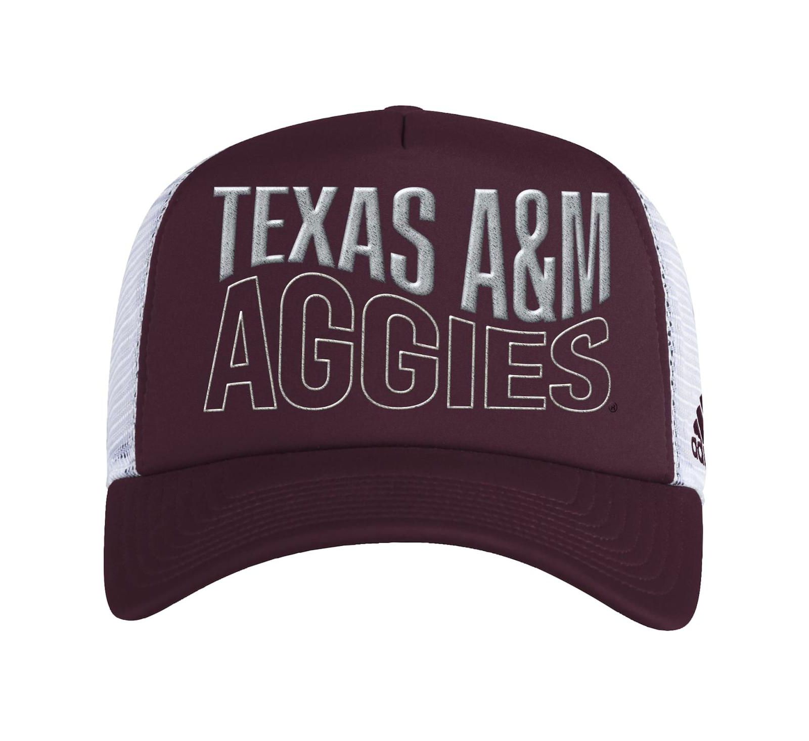 Men's adidas Maroon and White Texas A&M Aggies Wave Foam Trucker Snapback Hat