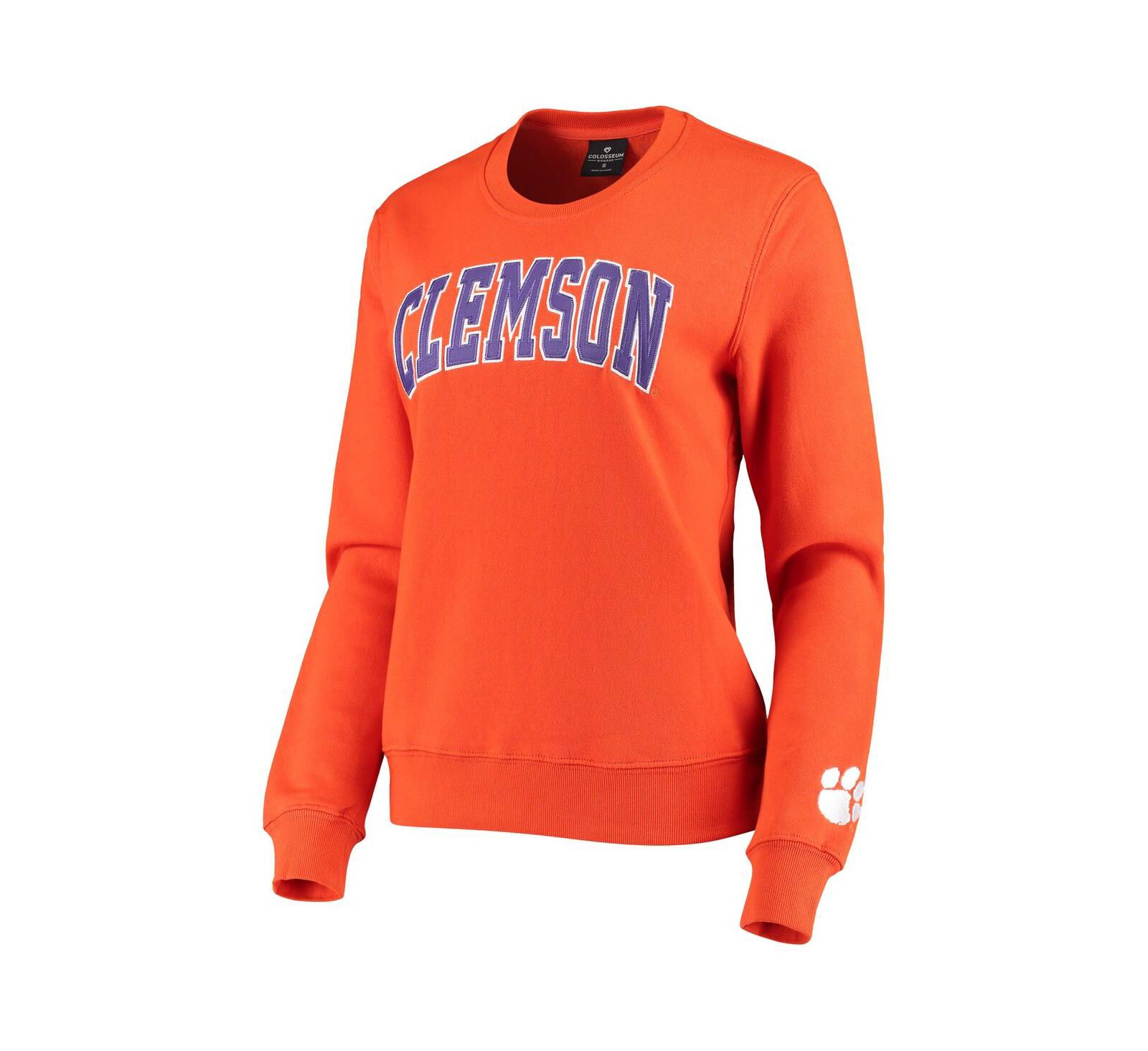 Colosseum Женская толстовка Clemson Tigers Campanile, оранжевая