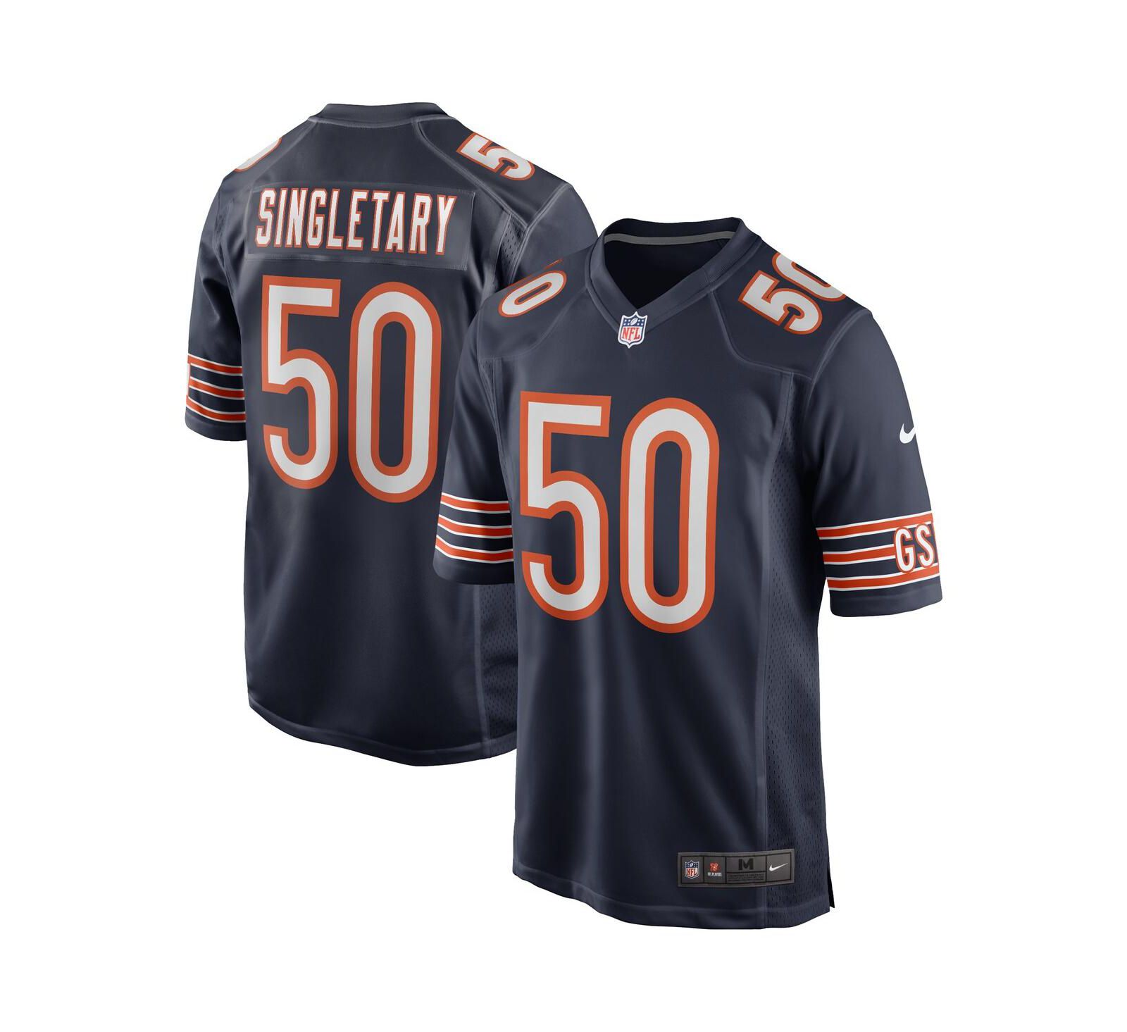 Мужская джерси Nike Mike Singletary Navy Chicago Bears Game Retired Player