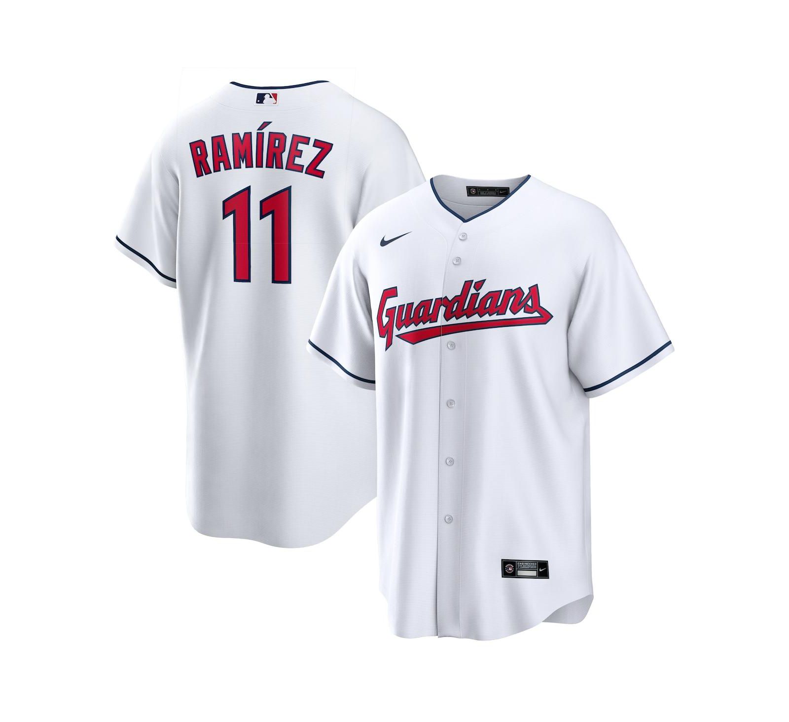 Мужская джерси Nike Jose Ramirez Cleveland Guardians Replica Player White