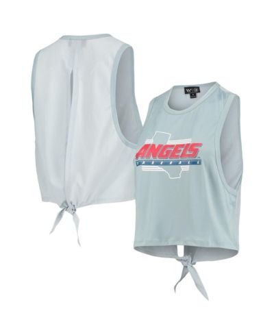Женский топ на завязках The Wild Collective Light Blue Los Angeles Angels Open Back Twist-Tie