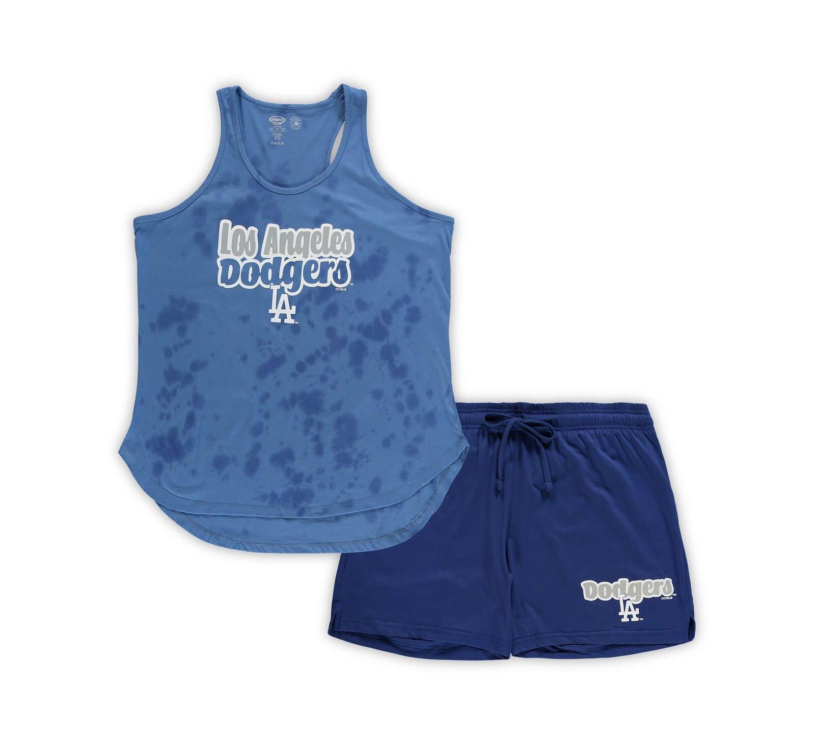 Женский комплект для сна Plus Size Concepts Sport Royal Los Angeles Dodgers: топ и шорты