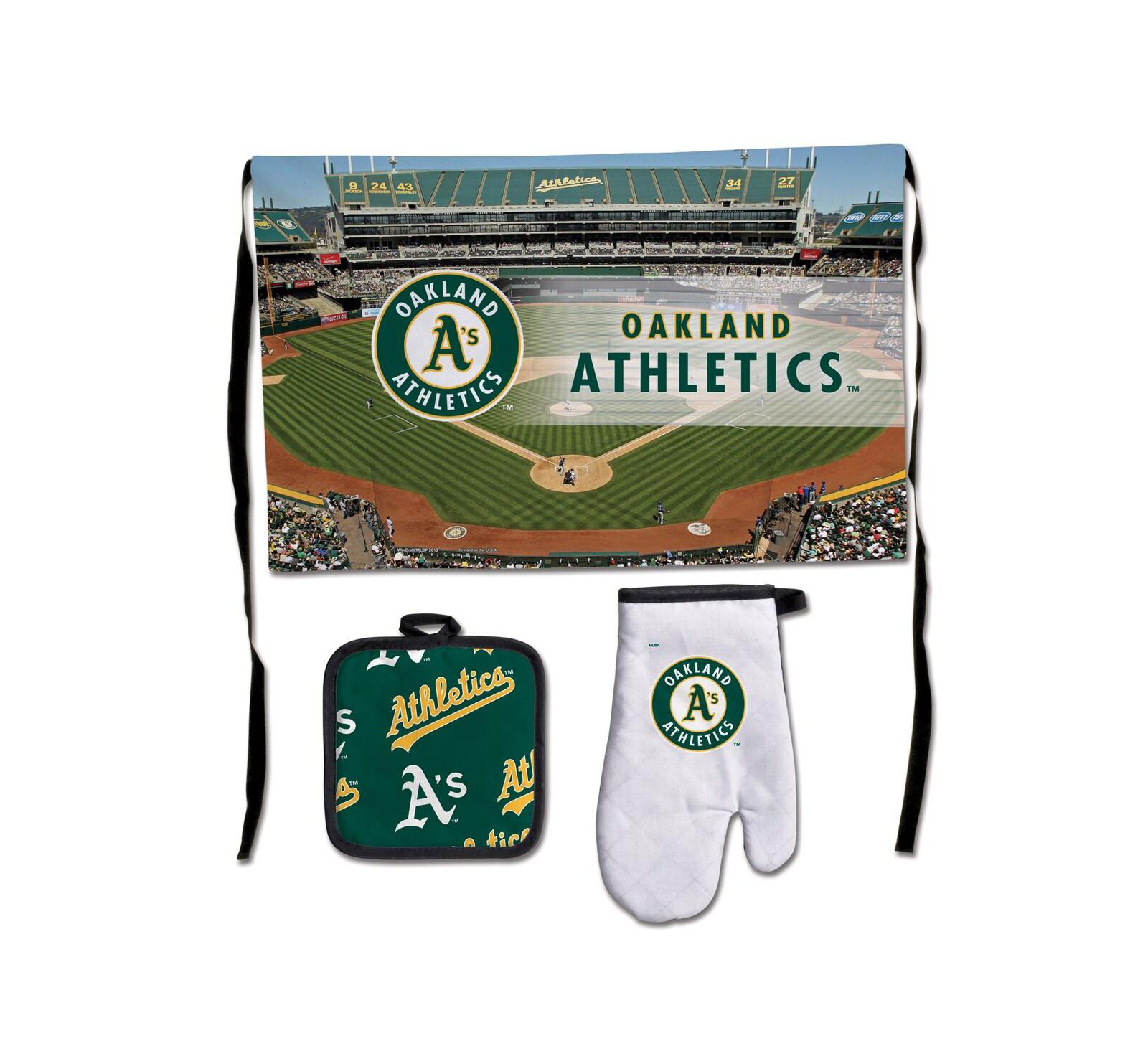 WinCraft Oakland Athletics Deluxe Barbecue Set
