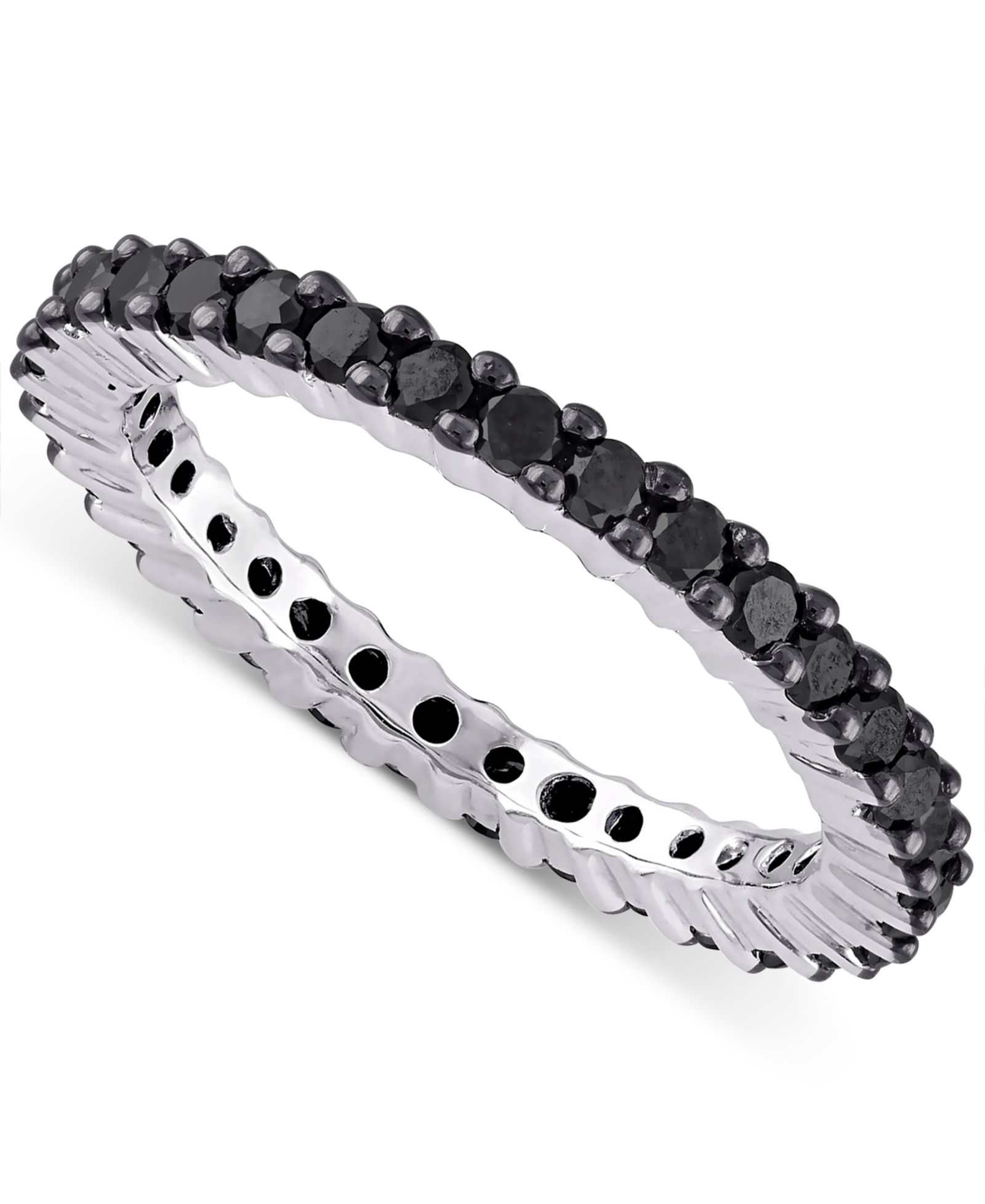 Black Diamond Eternity Band (1 ct. t.w.) в 10k White Gold
