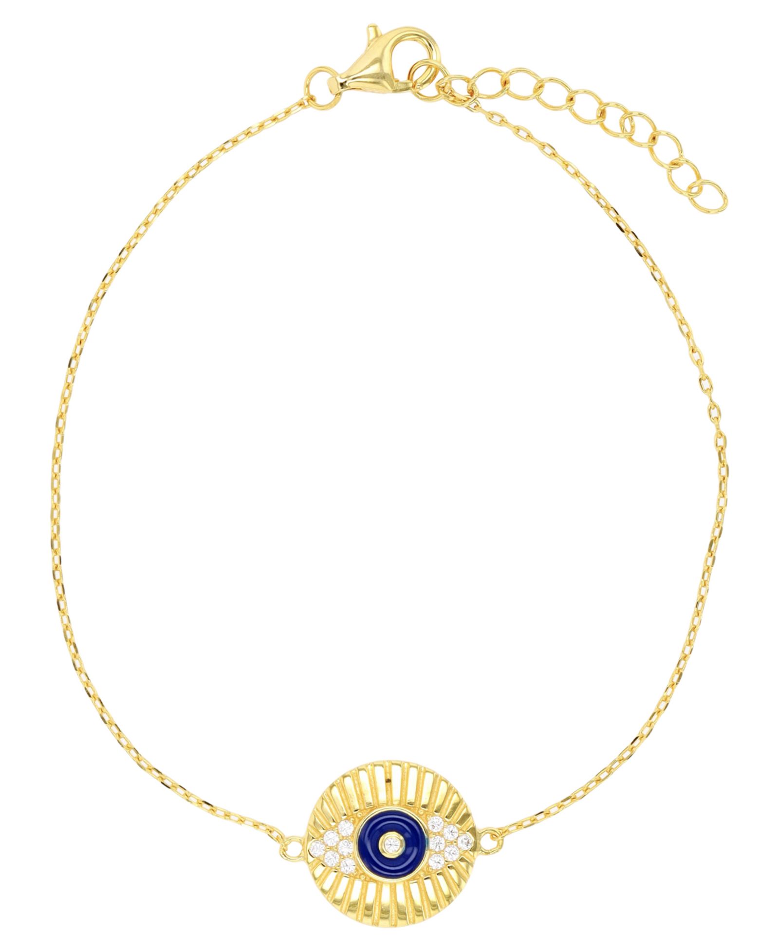 Браслет Evil Eye из 14K Gold Plated или Sterling Silver