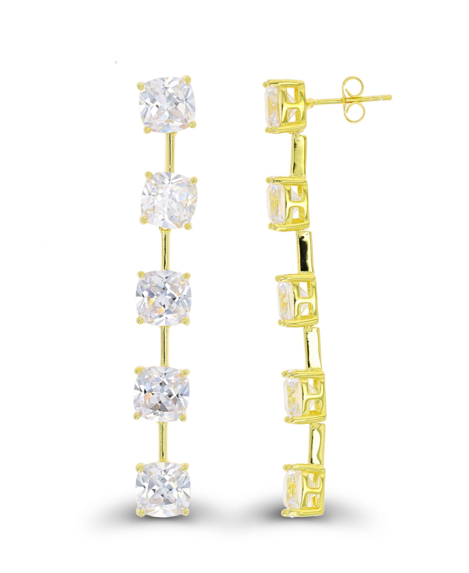 Dangling Earrings in 14K Gold Plated Sterling Silver