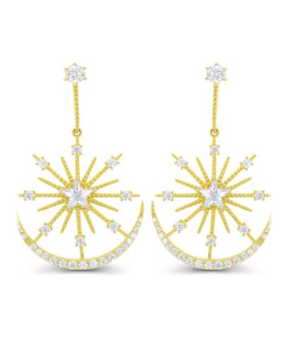 Dangling Earring in 14K Gold Plated or Sterling Silver